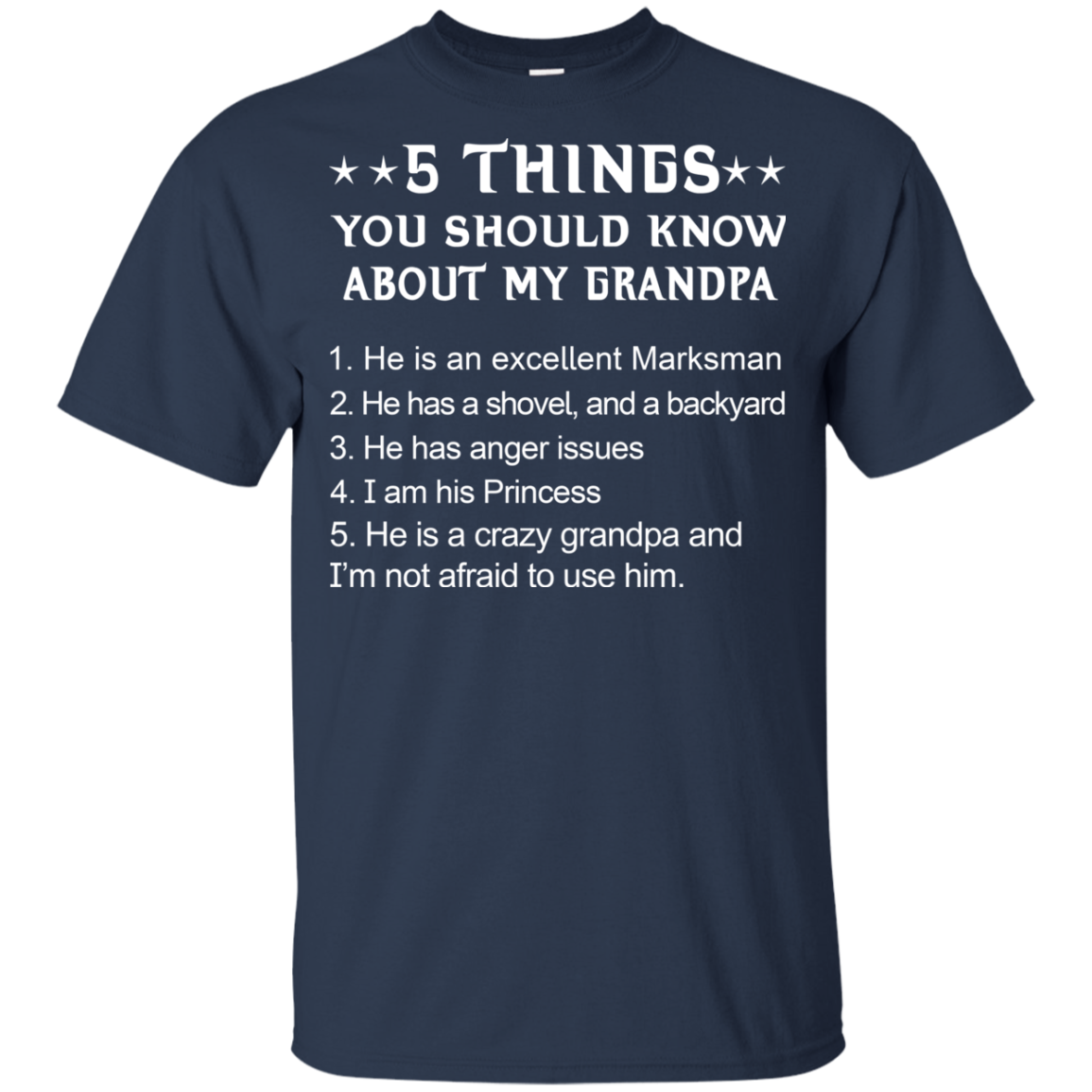 5 Things You Should Know My Grandpa Shirt, Hoodie Youth Shirt