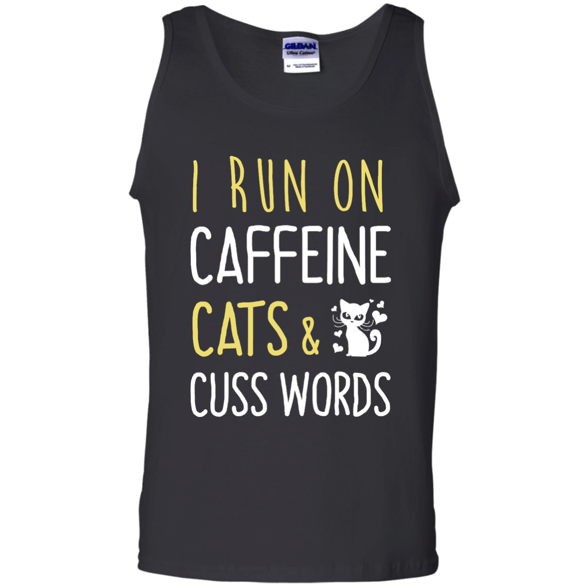 I Run On Caffeine Cats & Cuss Words Tee/Hoodie/Tank - ifrogtees