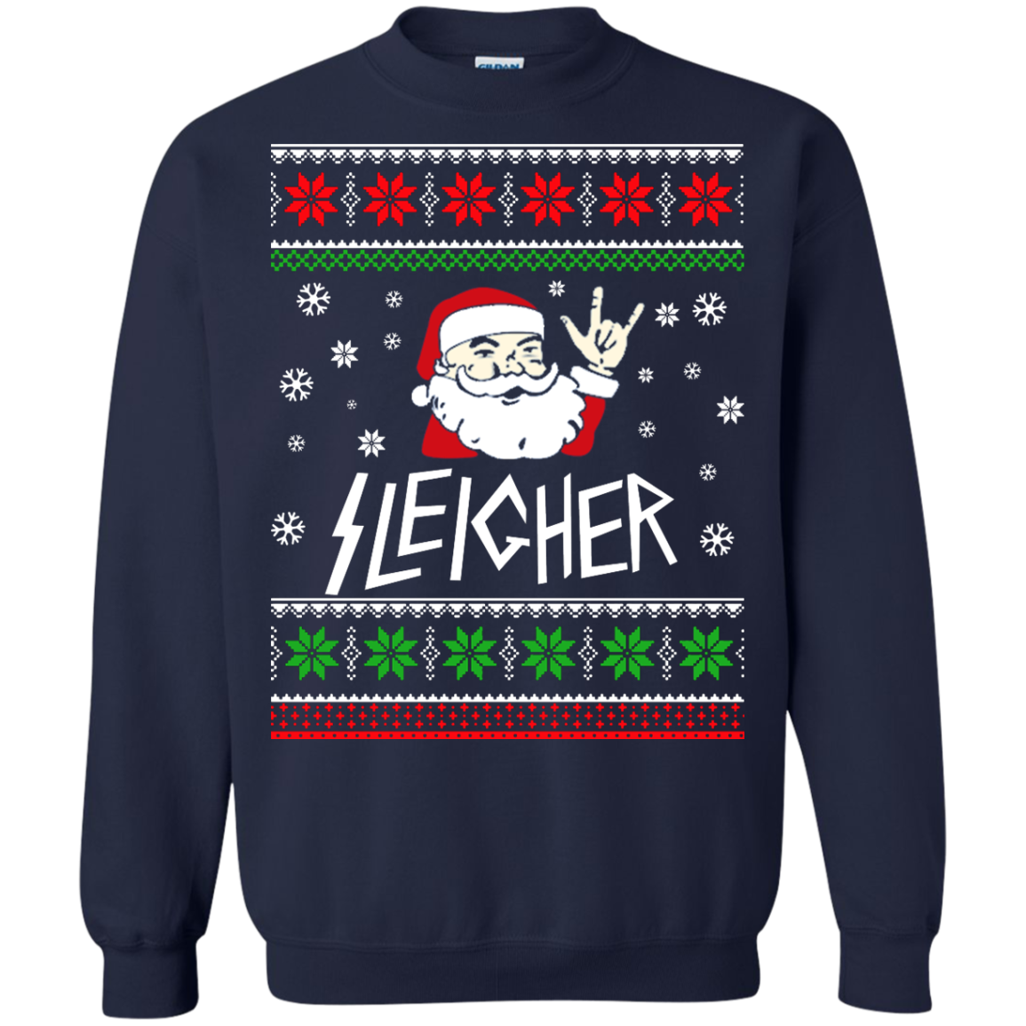 Sleigher: The Heavy Metal Santa Claus Sweater, Shirt, Hoodie