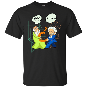 Pythagoras vs Einstein t-shirt, tank, hoodie