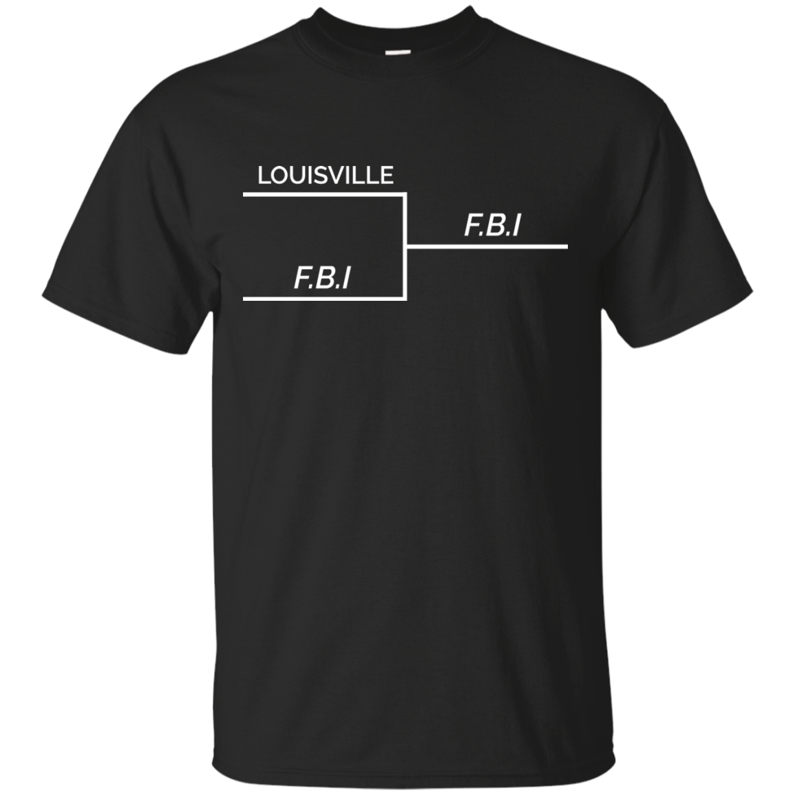 Louisville vs F.B.I shirt, sweatshirt: Louisville vs FBI bracket