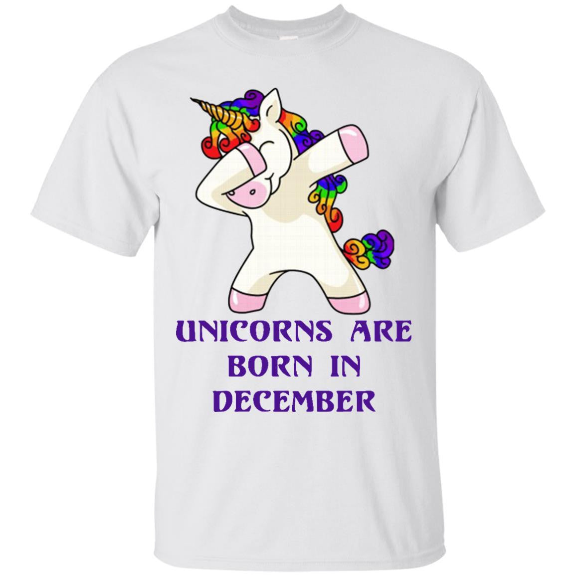 Dabbing Unicorns are Born in December shirt, tank top, racerback
