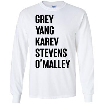 Greys Anatomy Sweater: Grey Yang Karev Stevens O'Malley