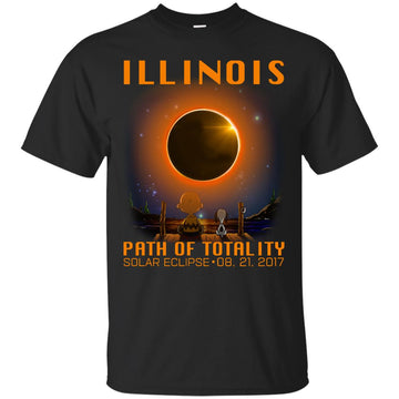 Snoopy and Charlie Brown - Illinois - Path of totality solar eclipse shirt