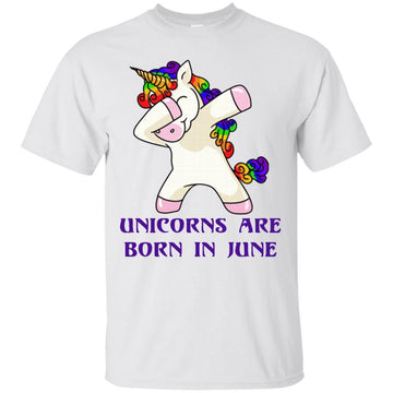 Dabbing Unicorns are Born in June shirt, tank top, racerback