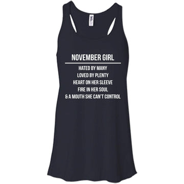 November girl hated by many loved by plenty shirt, tank top, hoodie