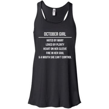 October girl hated by many loved by plenty shirt, tank top, hoodie