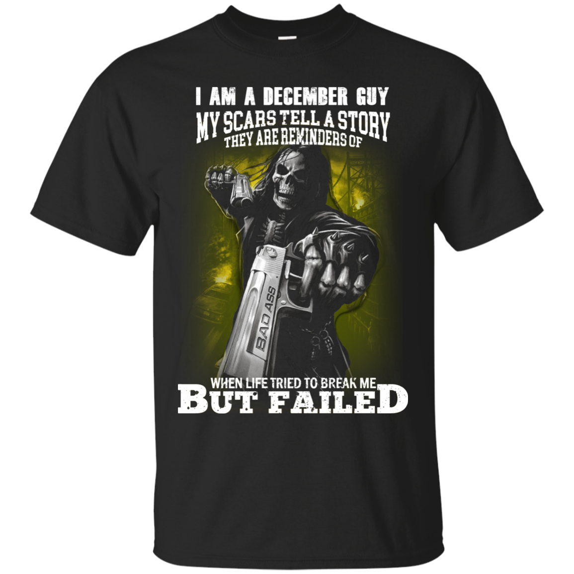 Grim Reaper: I am a December guy my scars tell a story shirt, tank, hoodie