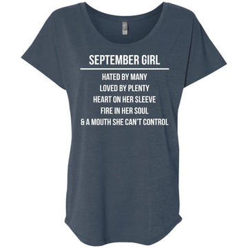 September girl hated by many loved by plenty shirt, tank top, hoodie