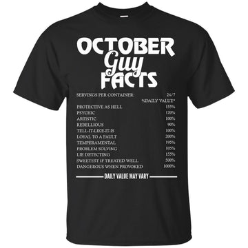 October guy facts servings per container shirt