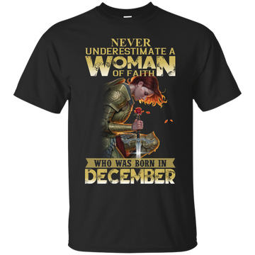 Rose red: Never underestimate a woman of faith who was born in December shirt, hoodie