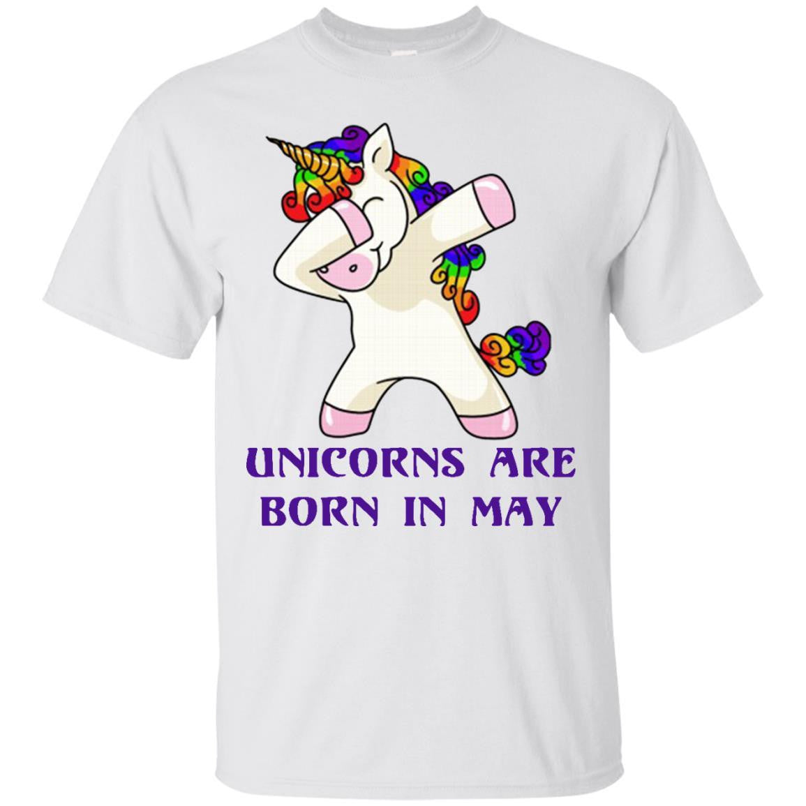 Dabbing Unicorns are Born in May shirt, tank top, racerback