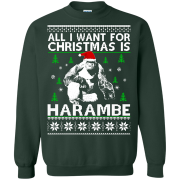 All I Want For Christmas Is Harambe Sweater, Shirt, Hoodie
