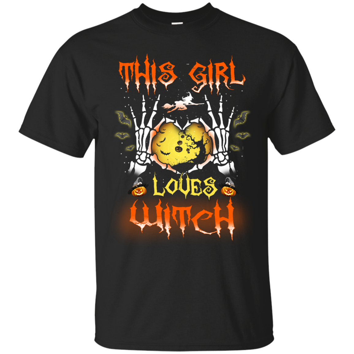 This girl loves witch Halloween t-shirt
