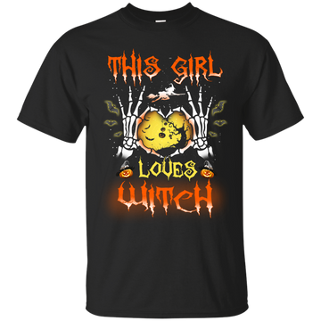 This girl loves witch Halloween t-shirt