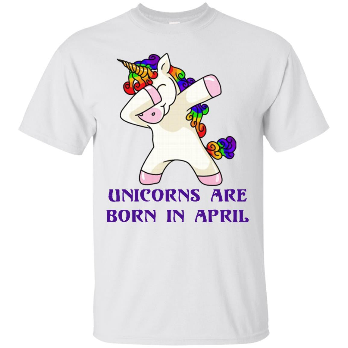 Dabbing Unicorns are Born in April shirt, tank top, racerback