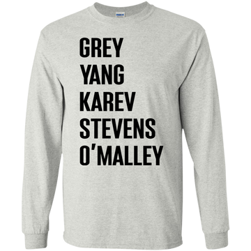 Greys Anatomy Sweater: Grey Yang Karev Stevens O'Malley