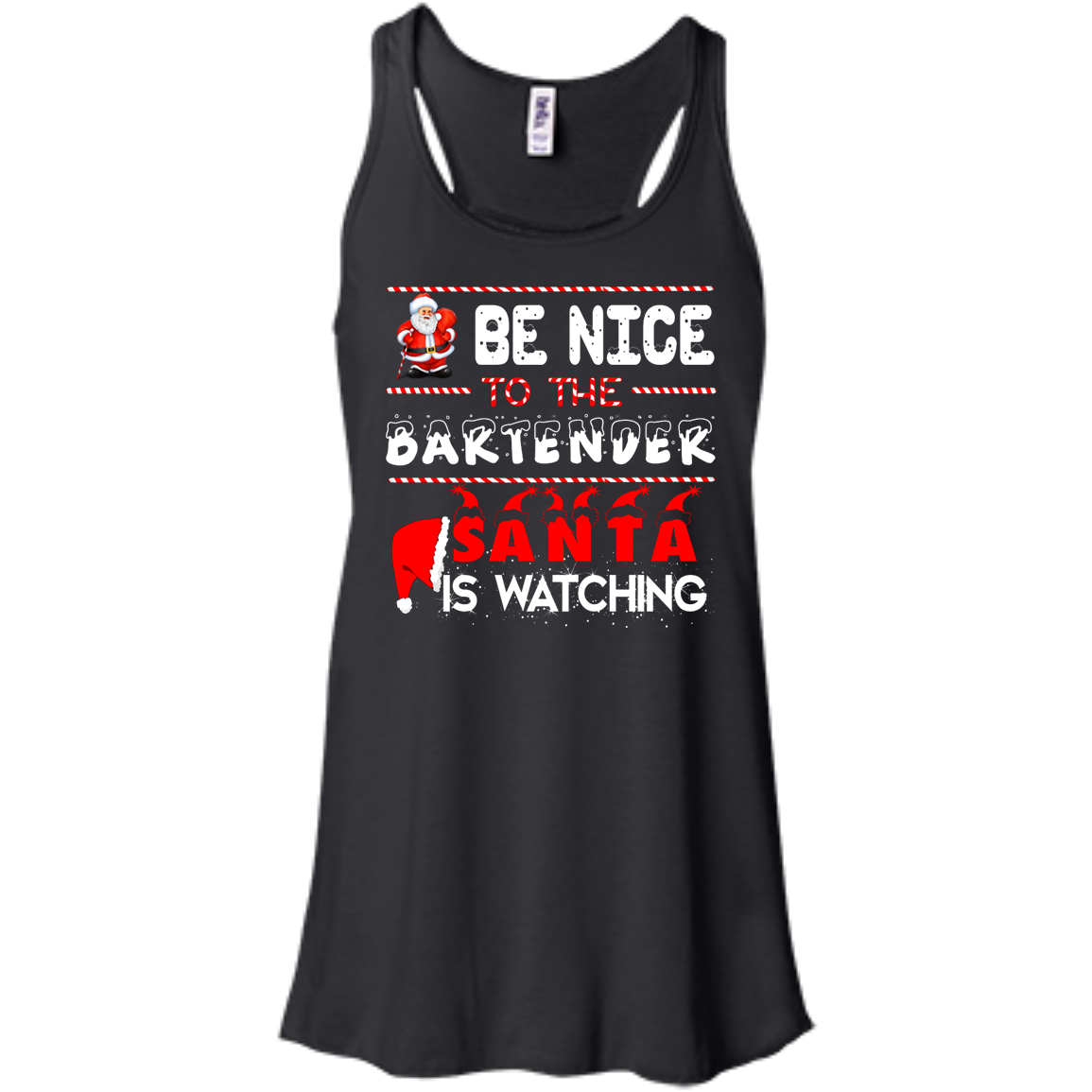 Be Nice to the Bartender Santa is Watching Shirt, Hoodie, Tank - ifrogtees