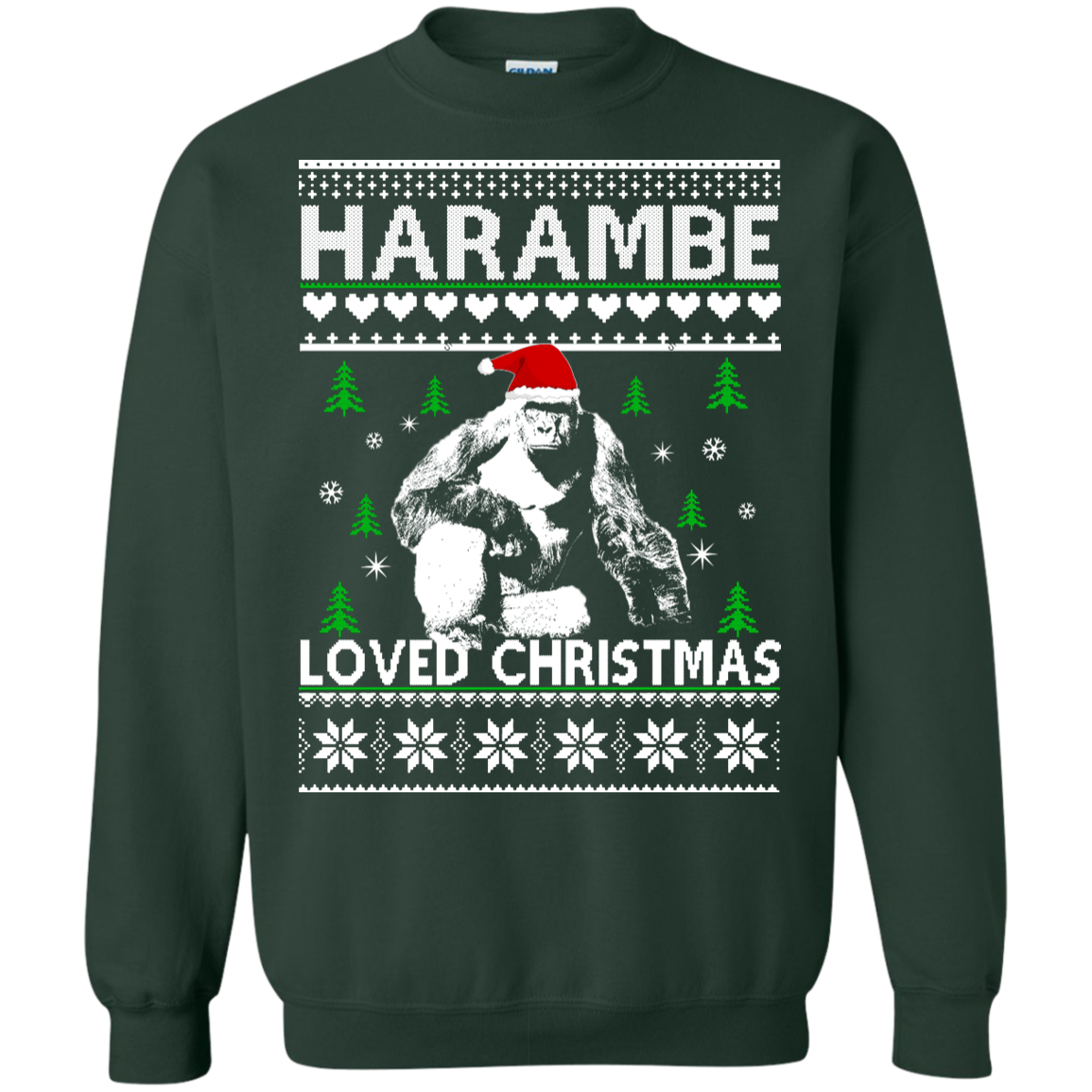 Harambe Loved Christmas Sweater, T-shirt, Hoodie