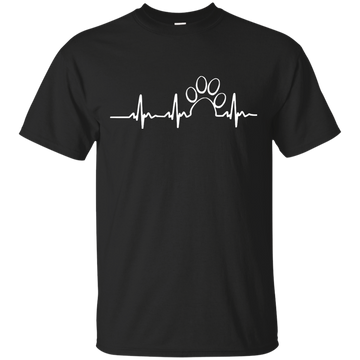 Paw heartbeat t-shirt/hoodie/tank top: dog shirt