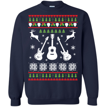 Guitar Christmas Sweater, Hoodie, Long Sleeve