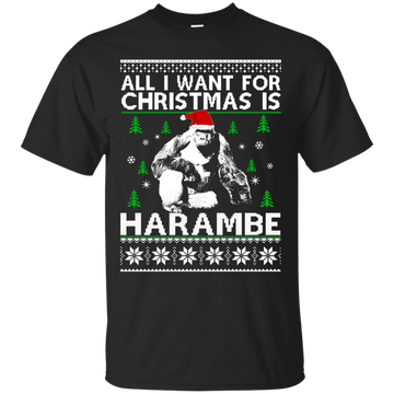 All I Want For Christmas Is Harambe Sweater, Shirt, Hoodie