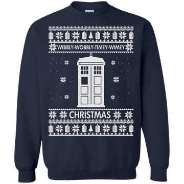 Doctor Who Christmas Sweater: Wibbly Wobbly Timey Wimey Christmas