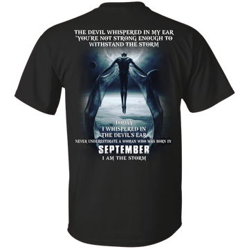 The devil whispered in my ear, a woman was born in September shirt, tank