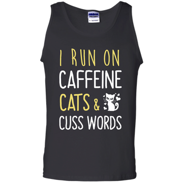 I Run On Caffeine Cats & Cuss Words Tee/Hoodie/Tank - ifrogtees