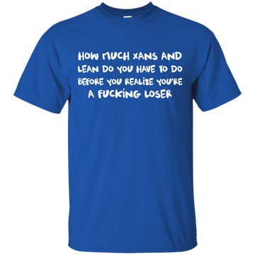 Russ After Show Message shirt: How much xans and lean do you have to do