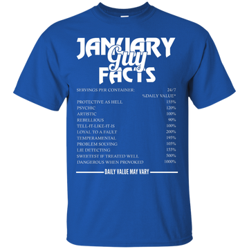 January guy facts servings per container shirt, tank, long sleeve