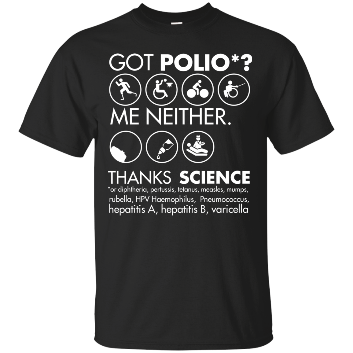 Got Polio me neither thanks science shirt, hoodie