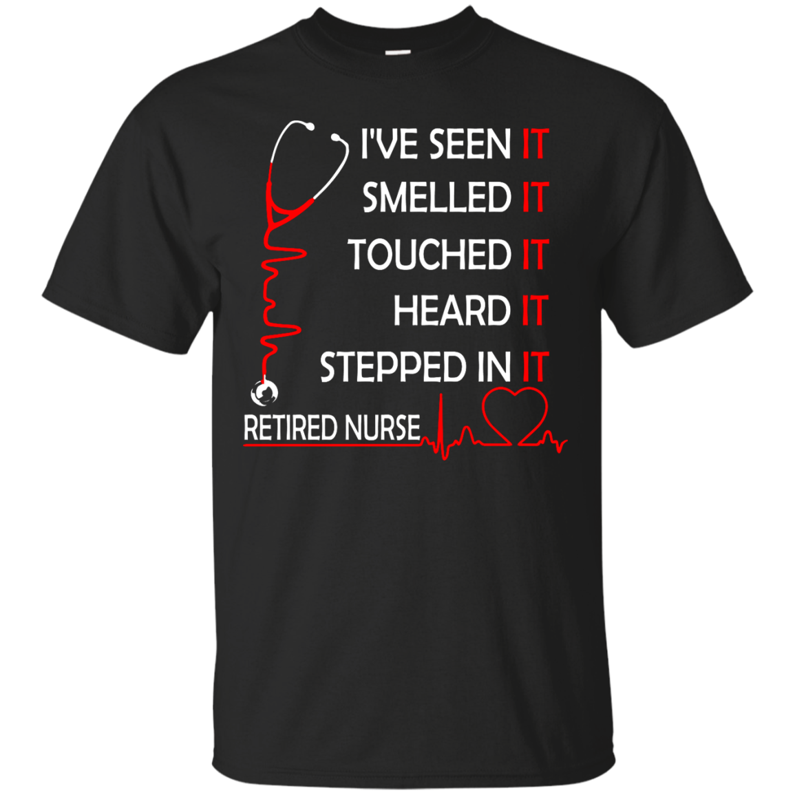 Retired Nurse i've seen it smelled it touched it heard it stepped shirt