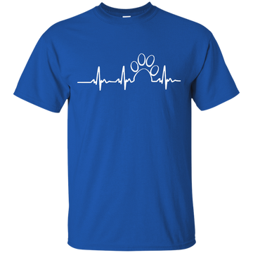 Paw heartbeat t-shirt/hoodie/tank top: dog shirt