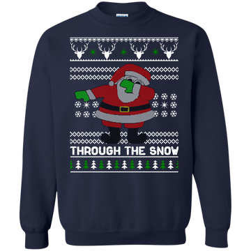 Dabbing Through The Snow Funny Christmas Sweater, T-shirt - ifrogtees