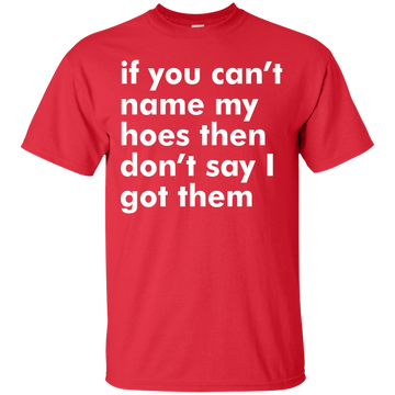 If You Can't Name My Hoes Then Don't Say Got Them shirt, tank, sweater