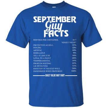 September guy facts servings per container shirt