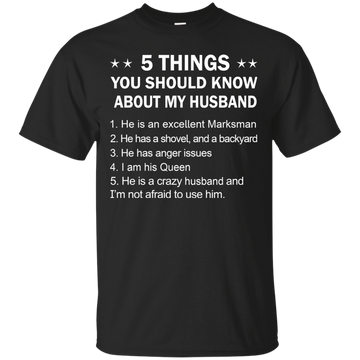 5 things you should know my husband shirt, hoodie, tank