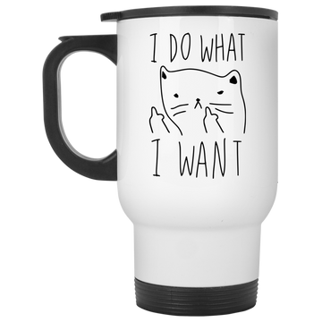 I do what I want, cat face mugs