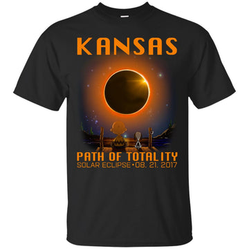 Snoopy and Charlie Brown - Kansas - Path of totality solar eclipse shirt