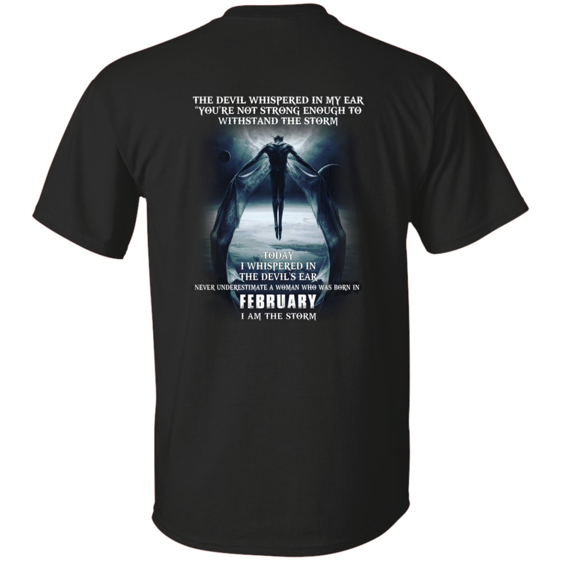 The devil whispered in my ear, a woman was born in February shirt, hoodie, tank