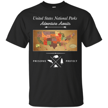 United State National Parks Map shirt, hoodie