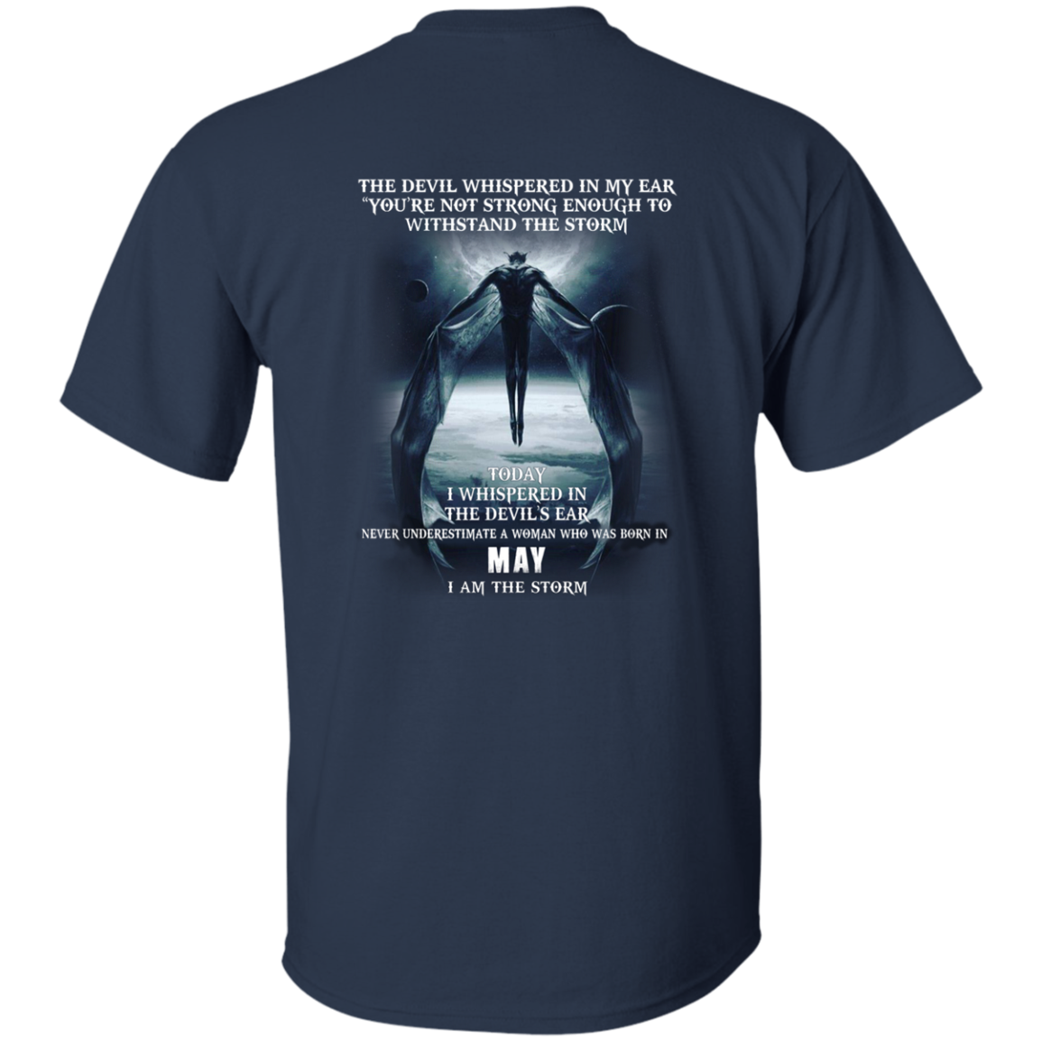 The devil whispered in my ear, a woman was born in May shirt