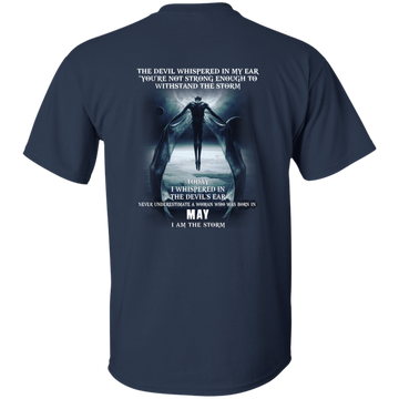 The devil whispered in my ear, a woman was born in May shirt