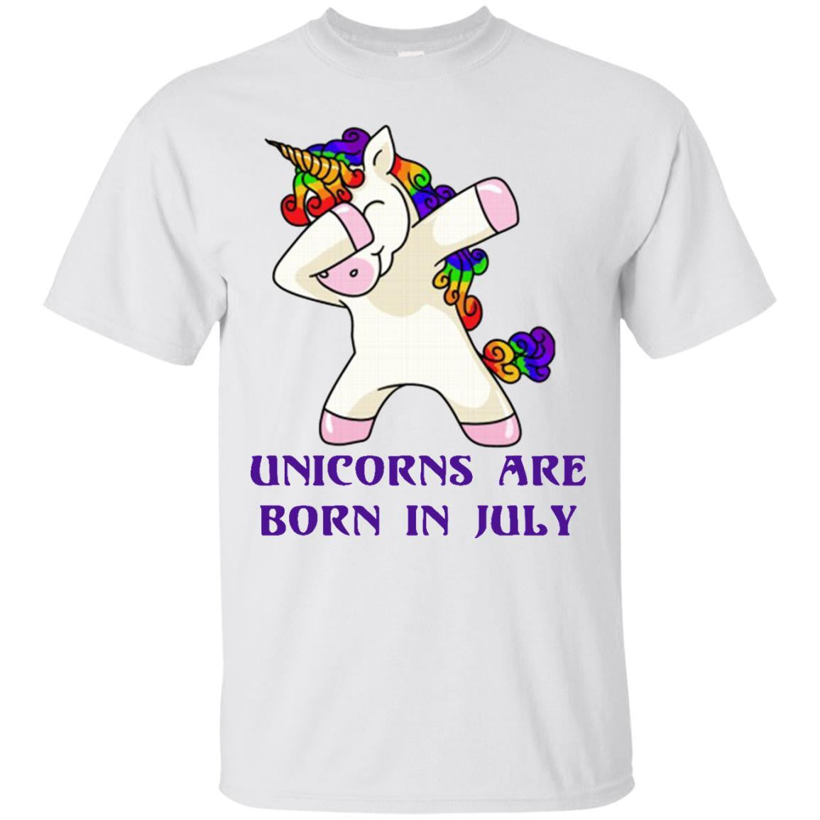 Dabbing Unicorns are Born in July shirt, tank top, racerback