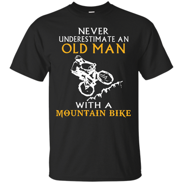 Old man with Mountain Bike t-shirt/hoodie/tank - ifrogtees
