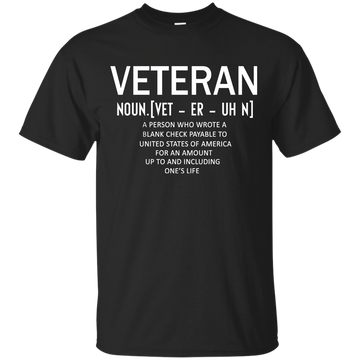 Veteran Definition Shirt, Hoodie, Tank