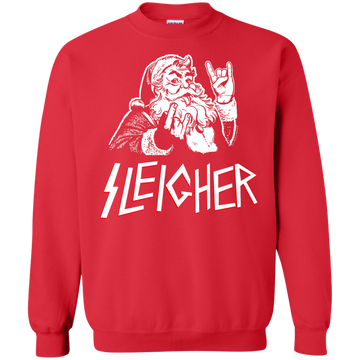 Sleigher Sweatshirt, Metal Santa Christmas Sleigher Sweater, Hoodie