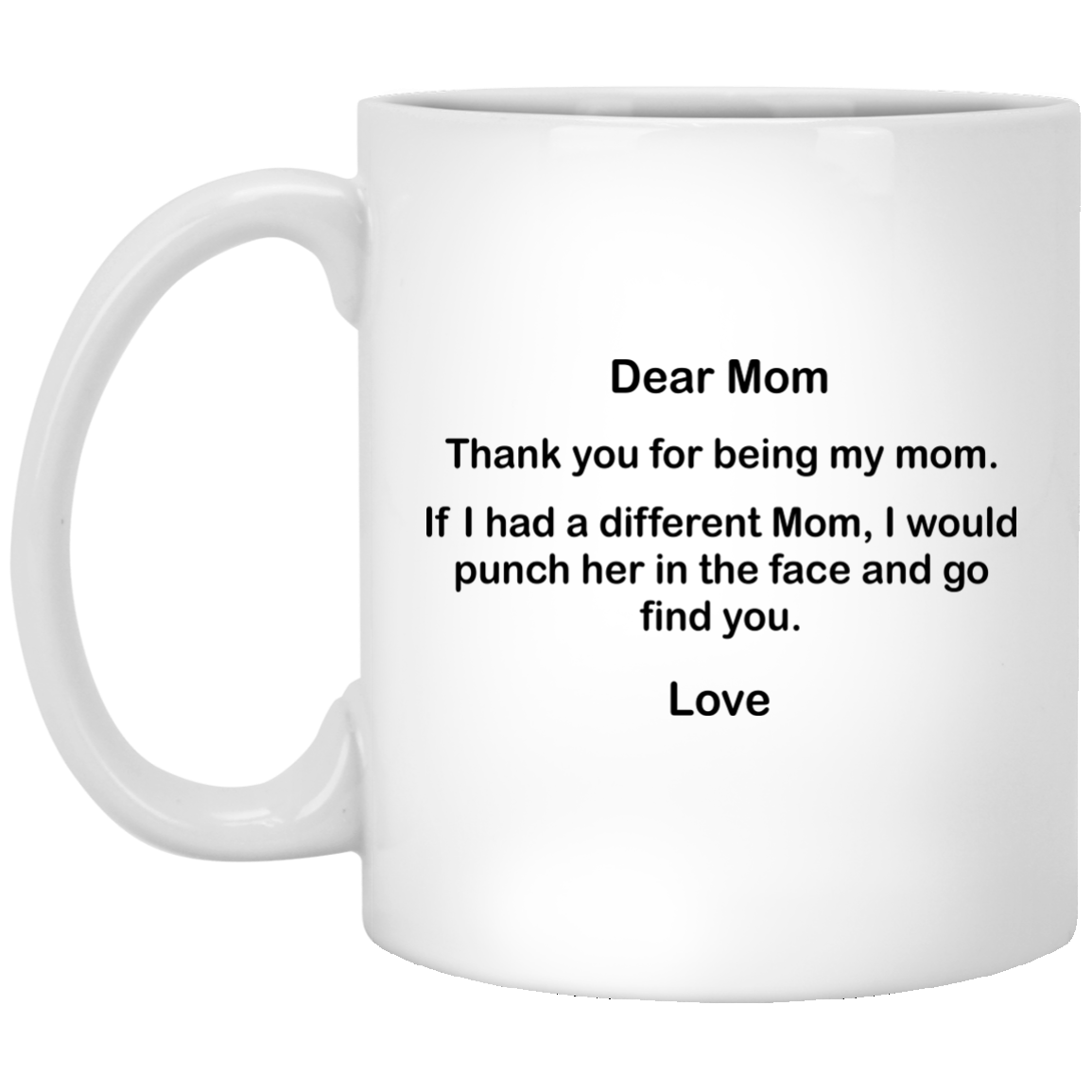 Dear Mom Thank You For Being My Mom mug