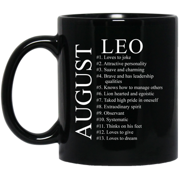 August Leo Loves to Joke Mug